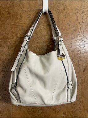 Barr + Barr New York ivory leather shoulder bag